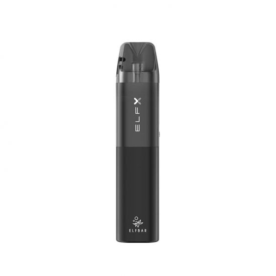 Elf Bar Elfx Refillable Pod Vape Kit - Black - vapeukwholesale
