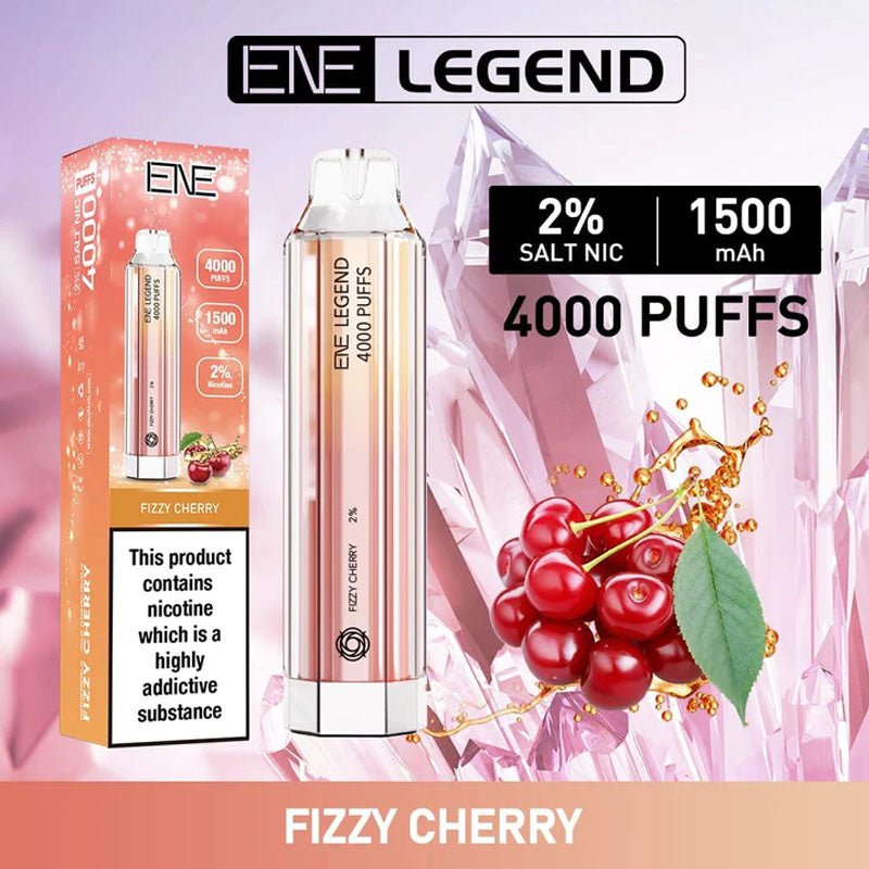 Elux ENE Crystal Legend 4000 Disposable Vape Puff Pod Device-Fizzy Cherry *New*-vapeukwholesale