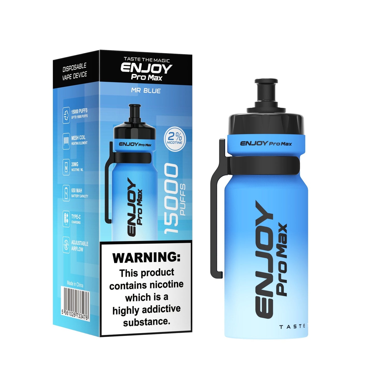 Enjoy Pro Max 15000 Puffs Disposable Vape Device Box of 10 - Mr Blue - vapeukwholesale