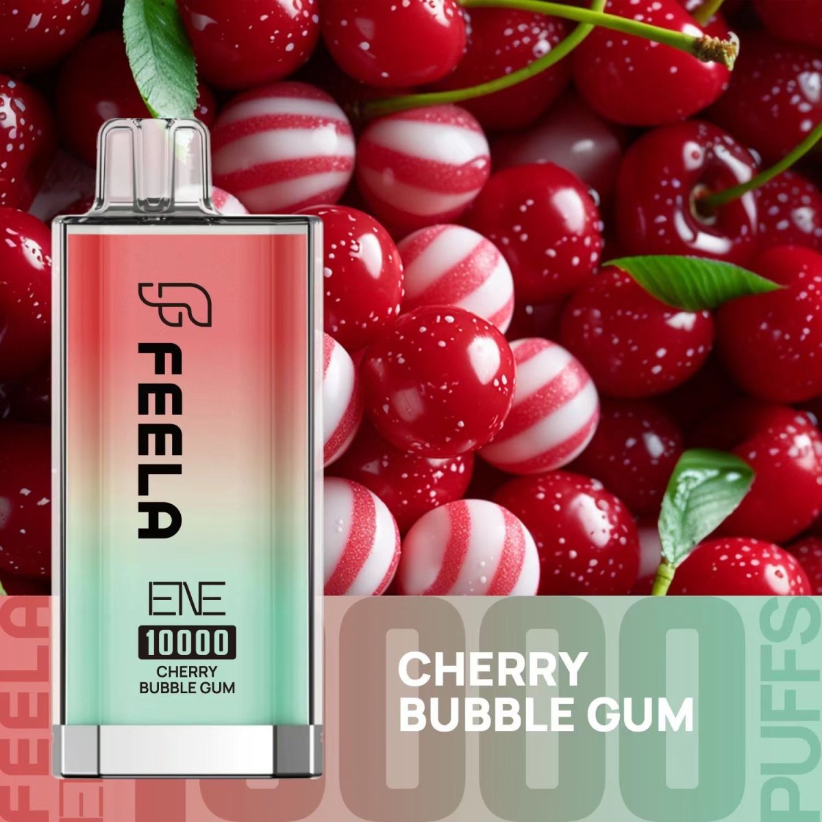 Feela ENE/Elux 10000 Disposable Vape Puff Pod Box of 10-Cherry Bubblegum-vapeukwholesale