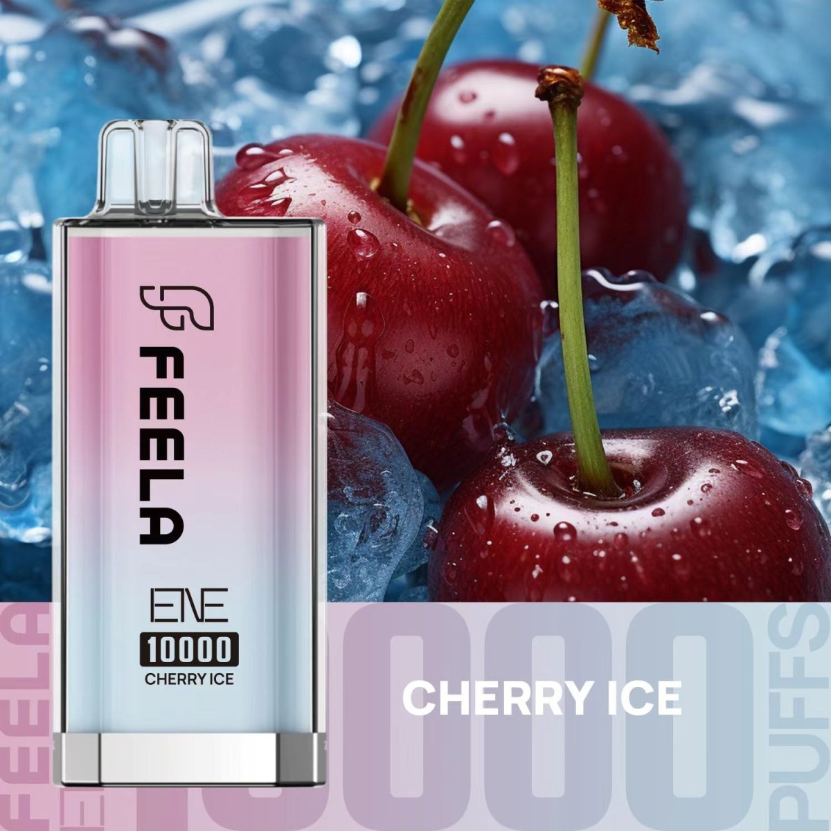 Feela ENE/Elux 10000 Disposable Vape Puff Pod Box of 10-Cherry Ice-vapeukwholesale