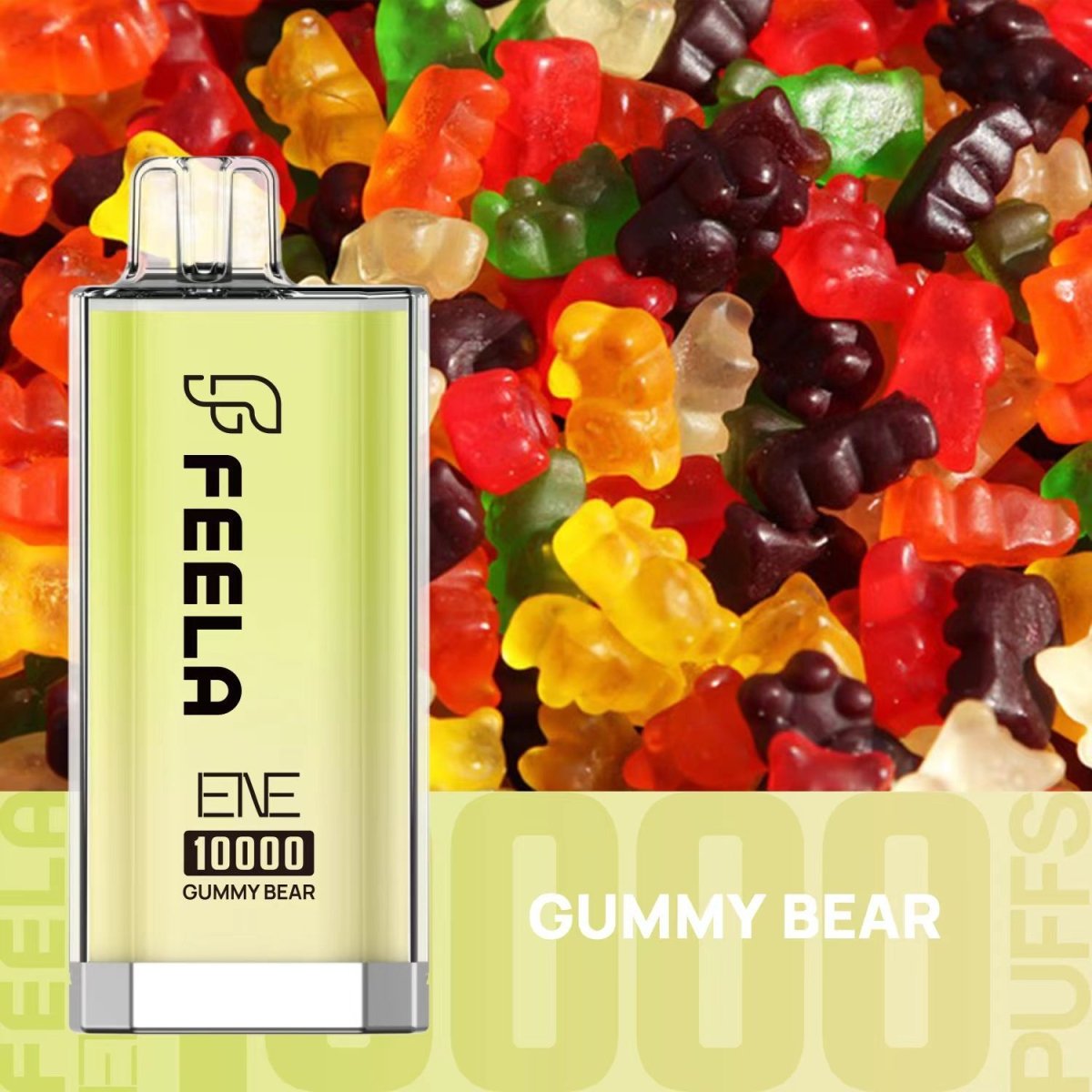 Feela ENE/Elux 10000 Disposable Vape Puff Pod Box of 10-Gummy Bear-vapeukwholesale