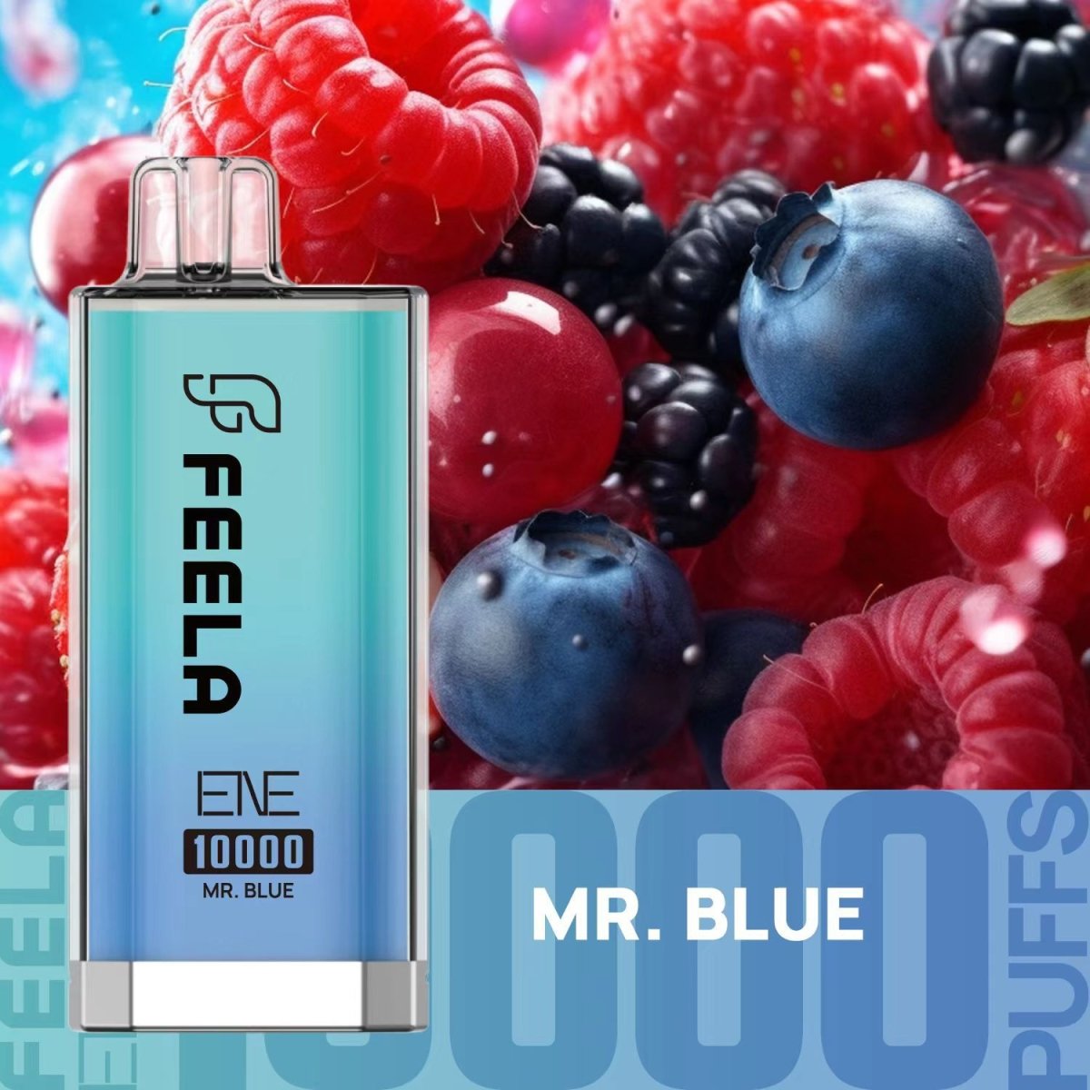 Feela ENE/Elux 10000 Disposable Vape Puff Pod Box of 10-Mr Blue-vapeukwholesale