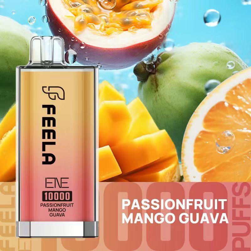 Feela ENE/Elux 10000 Disposable Vape Puff Pod Box of 10-Passionfruit Mango Guava-vapeukwholesale
