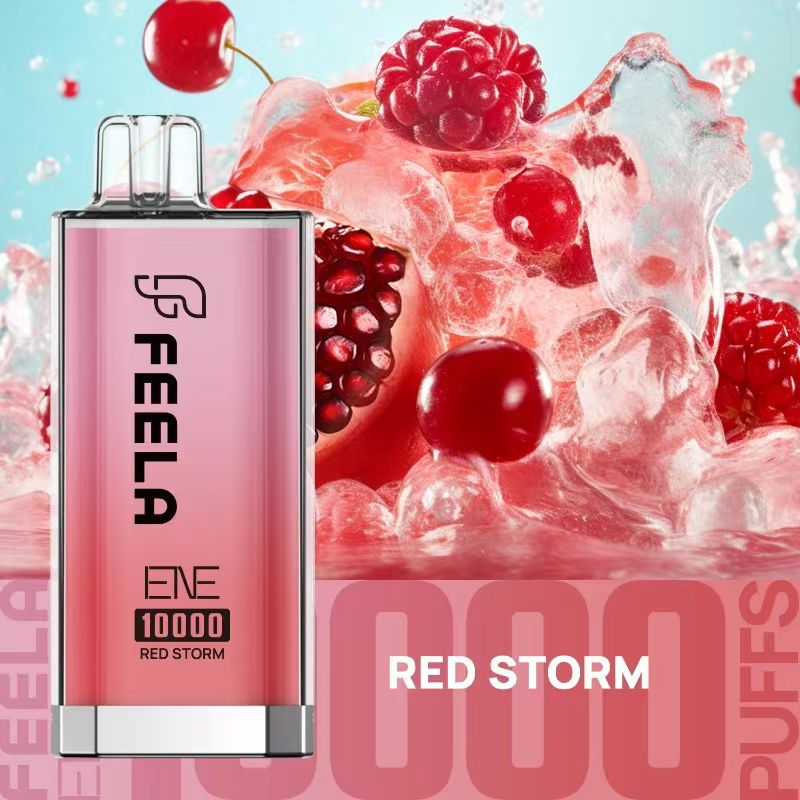 Feela ENE/Elux 10000 Disposable Vape Puff Pod Box of 10-Red Storm-vapeukwholesale