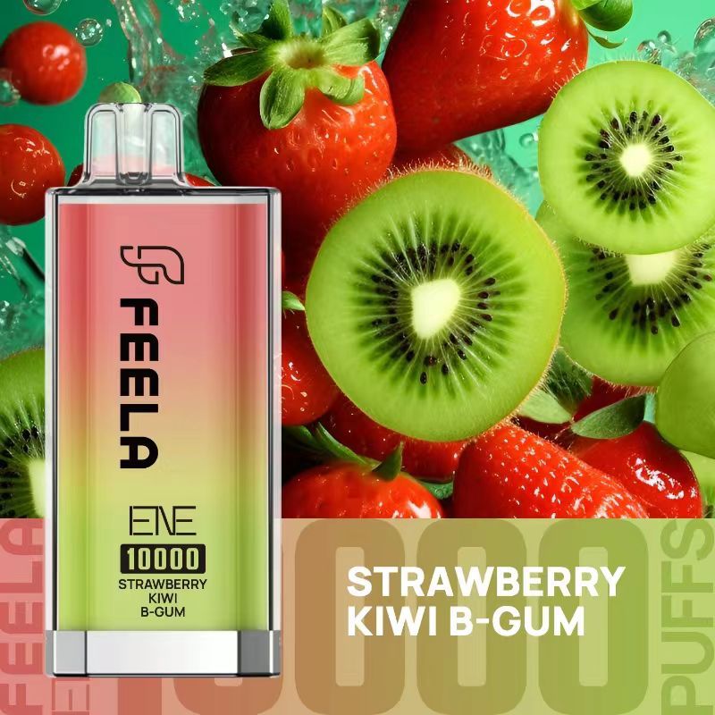 Feela ENE/Elux 10000 Disposable Vape Puff Pod Box of 10-Strawberry Kiwi B-Gum-vapeukwholesale
