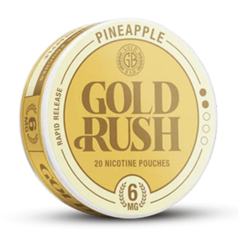 Gold Bar Gold Rush Nicotine Pouches Pack of 10-Pineapple-vapeukwholesale