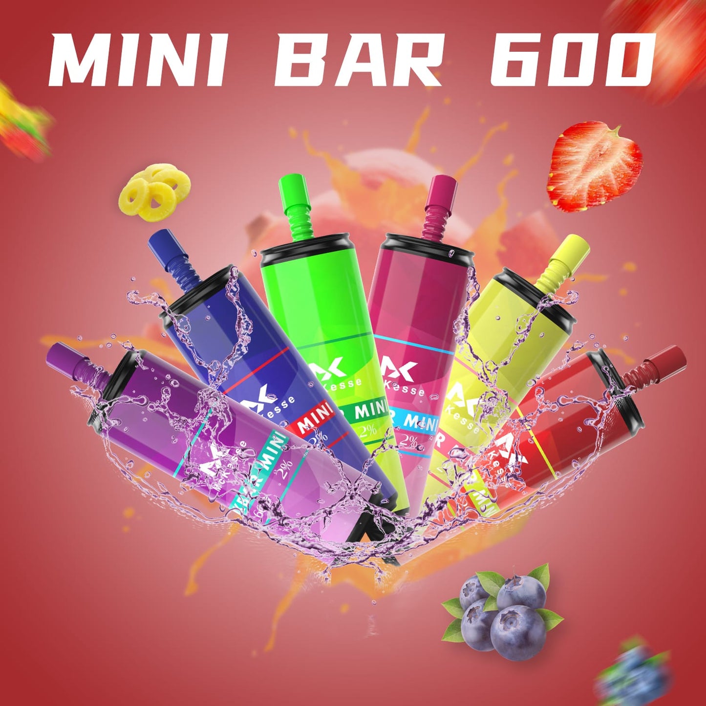 Mk Mini Bar 600 Puffs Disposable Vape Pod Box of 10