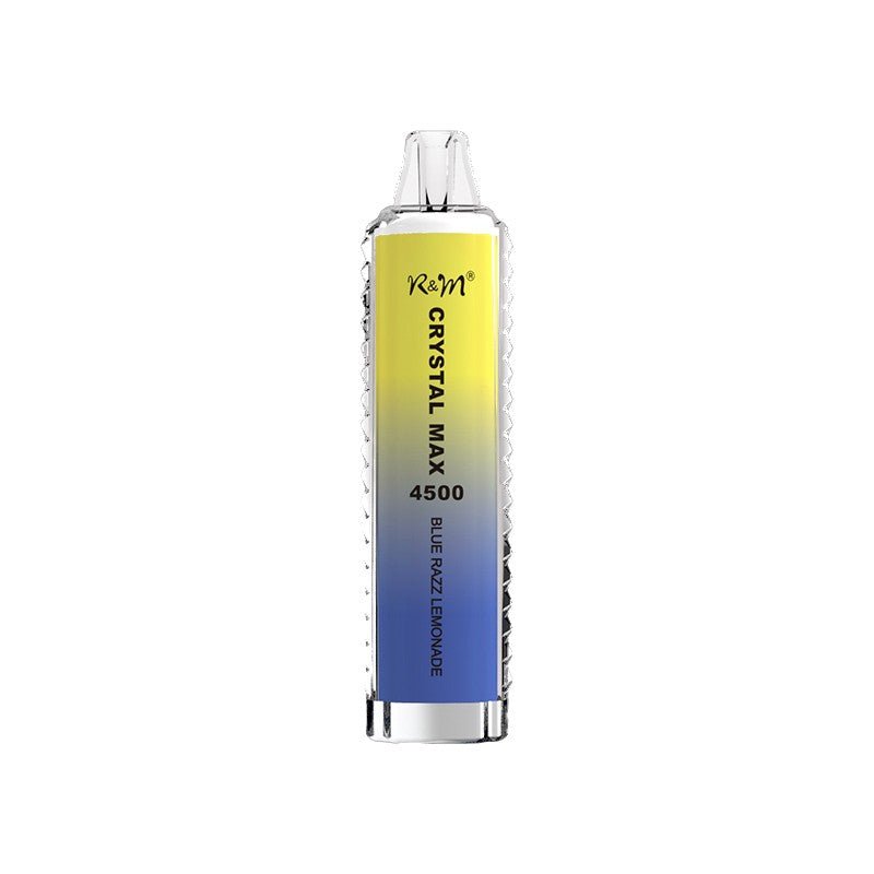 R & M Crystal Max 4500 Disposable Vape Box of 10 - Blue Razz Lemonade - vapeukwholesale