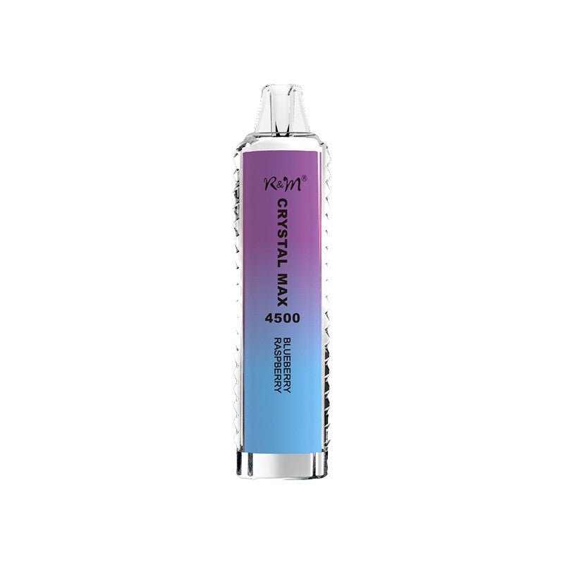 R & M Crystal Max 4500 Disposable Vape Box of 10 - Blueberry Raspberry - vapeukwholesale