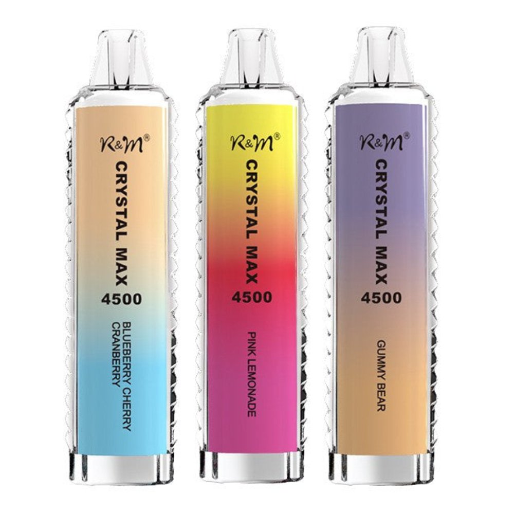R & M Crystal Max 4500 Disposable Vape - Box of 10