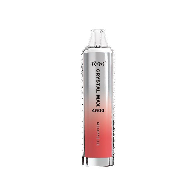 R & M Crystal Max 4500 Disposable Vape Box of 10 - Red Apple Ice - vapeukwholesale