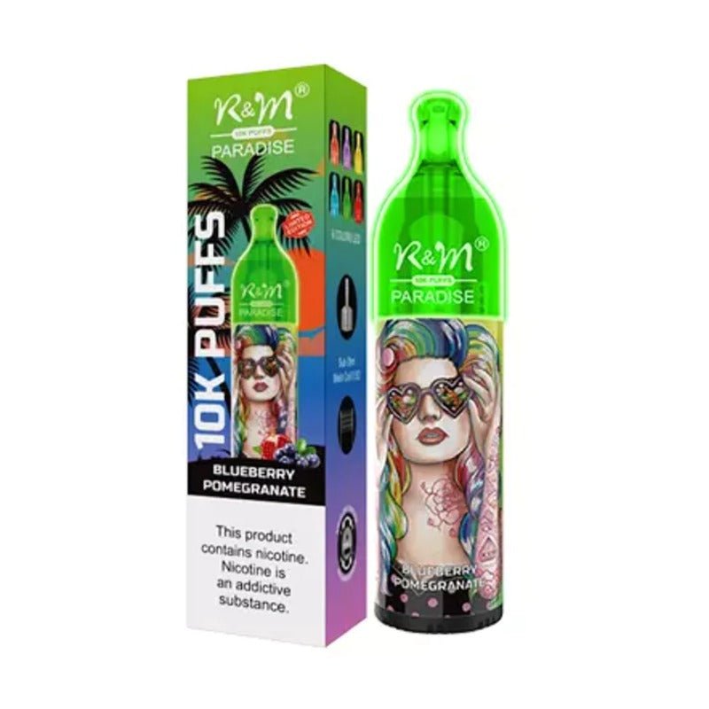 R & M Paradise 10000 Disposable Vape Pod - 20mg (Box of 10)-Blueberry Pomegrante-vapeukwholesale