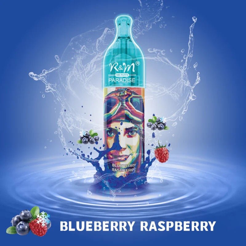 R & M Paradise 10000 Disposable Vape Pod - 20mg (Box of 10)-Blueberry Raspberry-vapeukwholesale