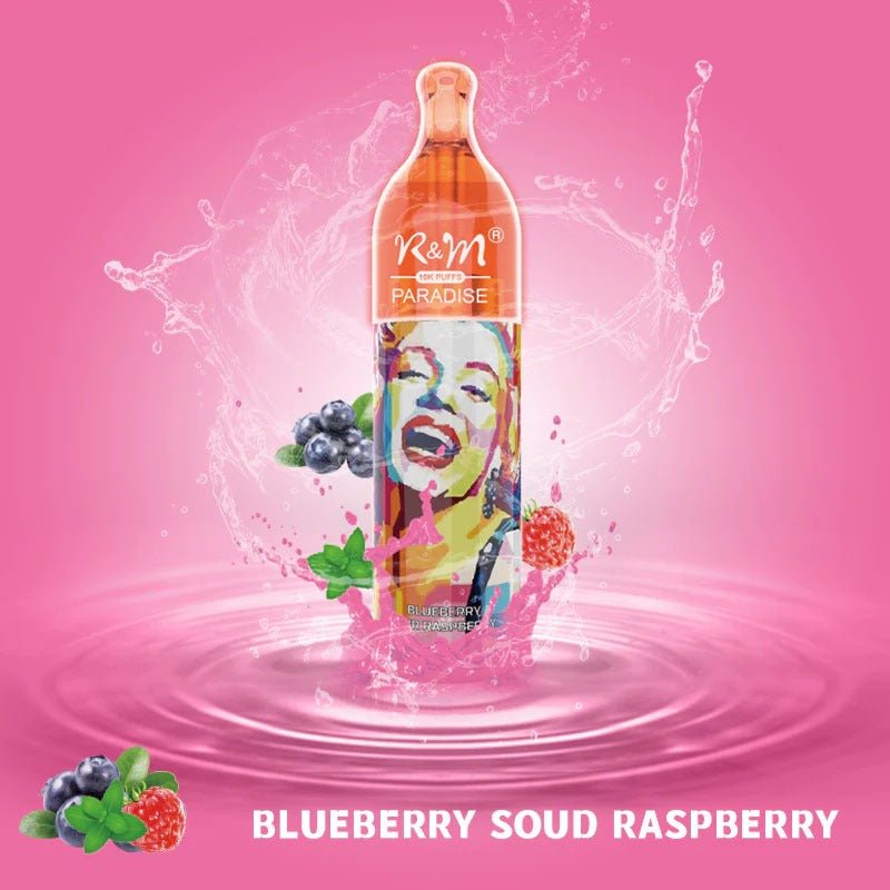 R & M Paradise 10000 Disposable Vape Pod - 20mg (Box of 10)-Blueberry Sour Raspberry-vapeukwholesale