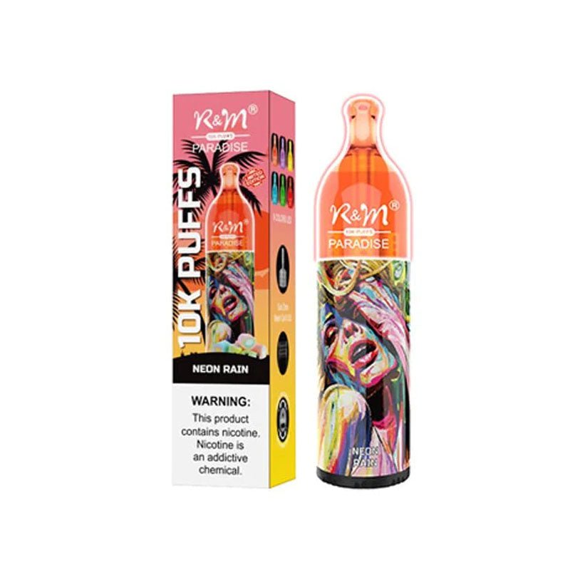 R & M Paradise 10000 Disposable Vape Pod - 20mg (Box of 10)-Neon Rain-vapeukwholesale
