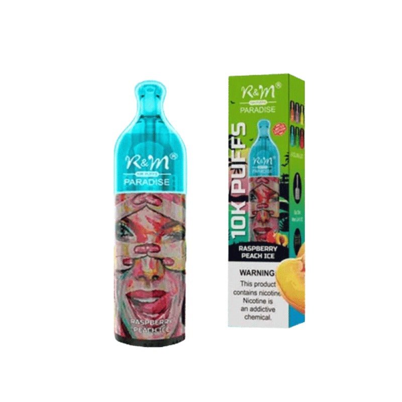 R & M Paradise 10000 Disposable Vape Pod - 20mg (Box of 10)-Raspberry Peach Ice-vapeukwholesale