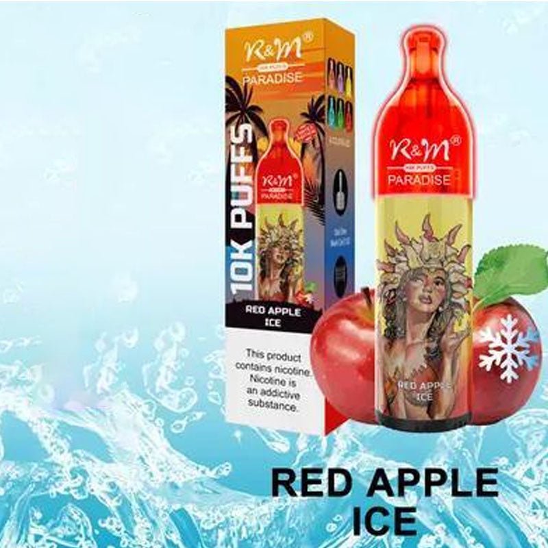 R & M Paradise 10000 Disposable Vape Pod - 20mg (Box of 10)-Red Apple Ice-vapeukwholesale