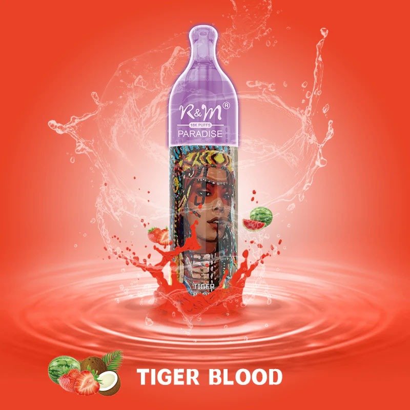 R & M Paradise 10000 Disposable Vape Pod - 20mg (Box of 10)-Tiger Blood-vapeukwholesale