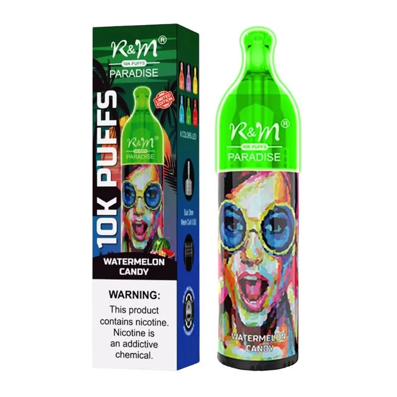 R & M Paradise 10000 Disposable Vape Pod - 20mg (Box of 10)-Watermelon Candy-vapeukwholesale