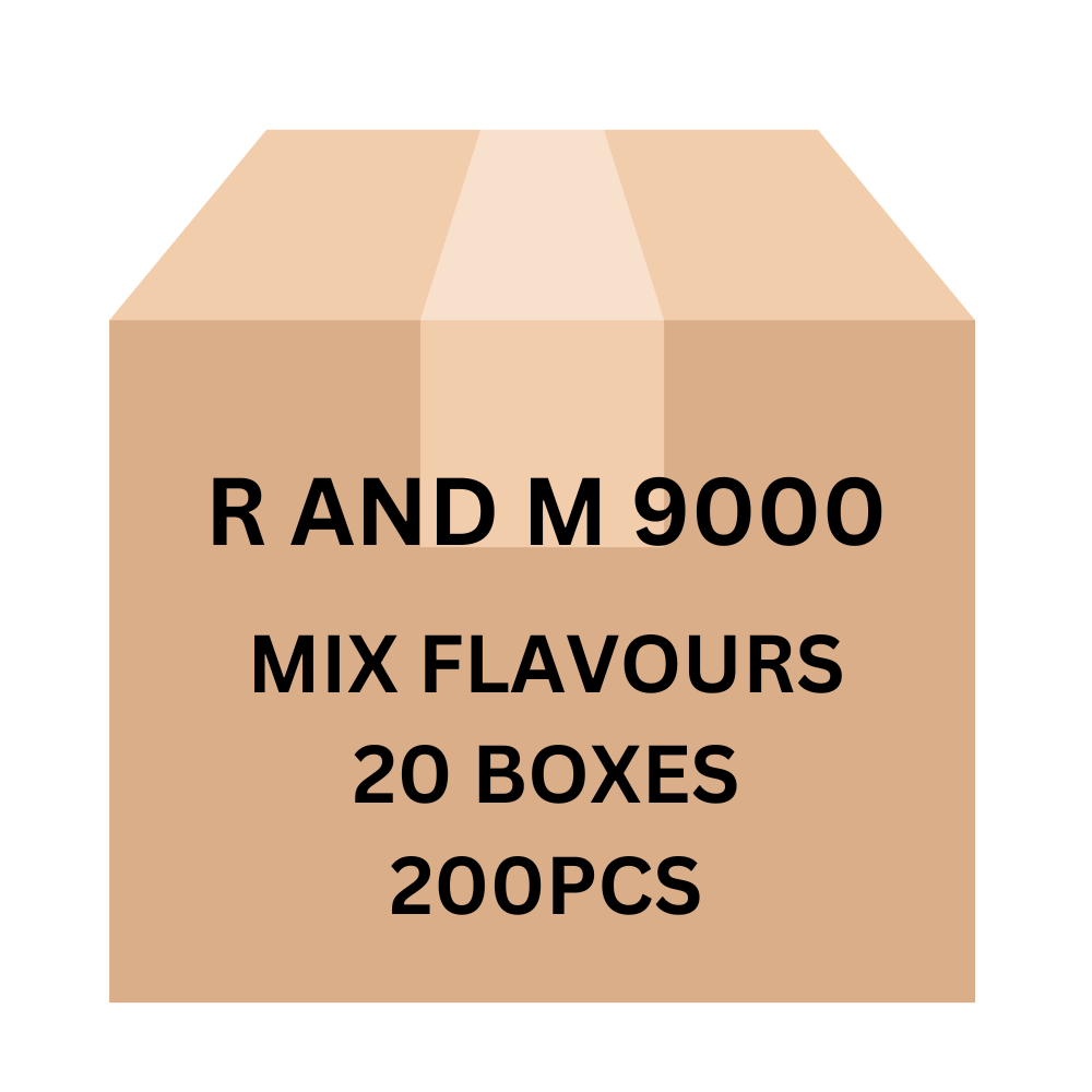 RandM 9000 Puffs Mix Flavours Carton (20 Boxes) 200pcs