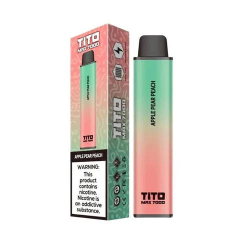 Tito Max 7000 Disposable Vape Pod Device-Apple Peach Pear-vapeukwholesale