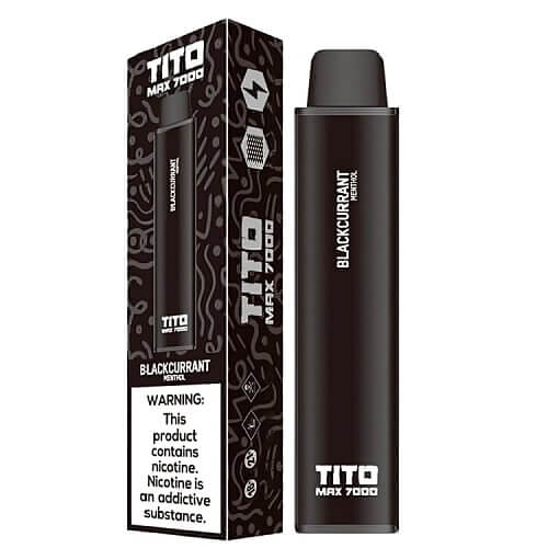 Tito Max 7000 Disposable Vape Pod Device-Blackcurrent Menthol-vapeukwholesale