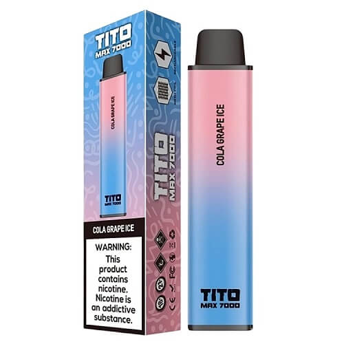 Tito Max 7000 Disposable Vape Pod Device-Cola Grape Ice-vapeukwholesale