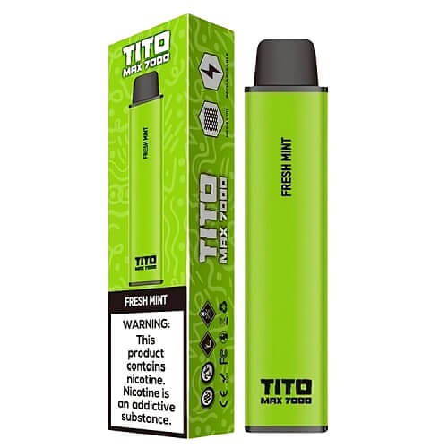 Tito Max 7000 Disposable Vape Pod Device-Fresh Mint-vapeukwholesale