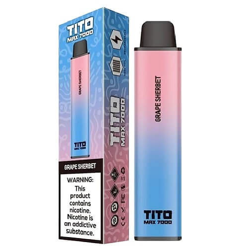 Tito Max 7000 Disposable Vape Pod Device-Grape Sherbet-vapeukwholesale