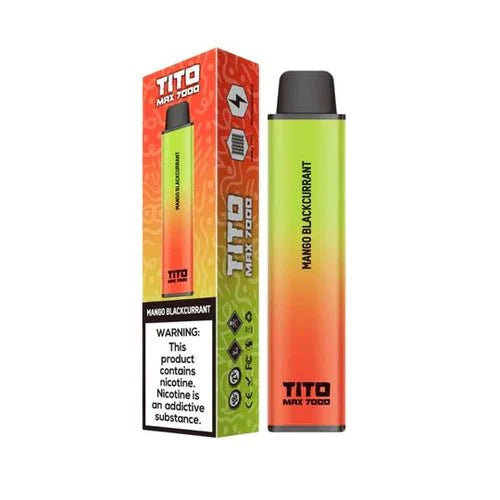 Tito Max 7000 Disposable Vape Pod Device-Mango Blackcurrant-vapeukwholesale