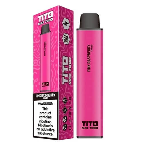 Tito Max 7000 Disposable Vape Pod Device-Pink Raspberry Chilled-vapeukwholesale