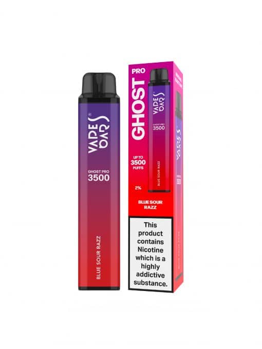 Vape Bar Ghost Pro 3500 Disposable Vape Pod Pen-Blue Sour Razz-vapeukwholesale