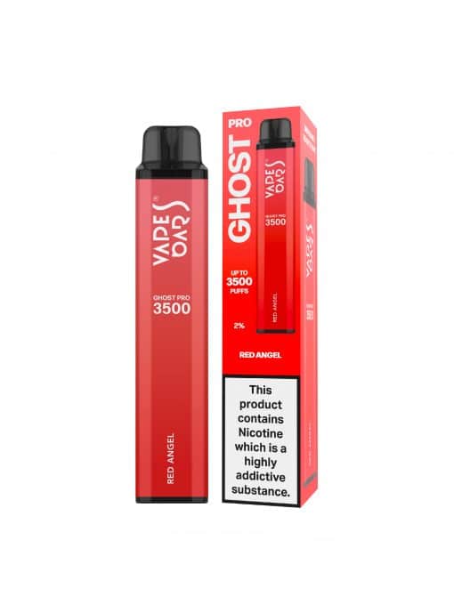 Vape Bar Ghost Pro 3500 Disposable Vape Pod Pen-Red Angle-vapeukwholesale