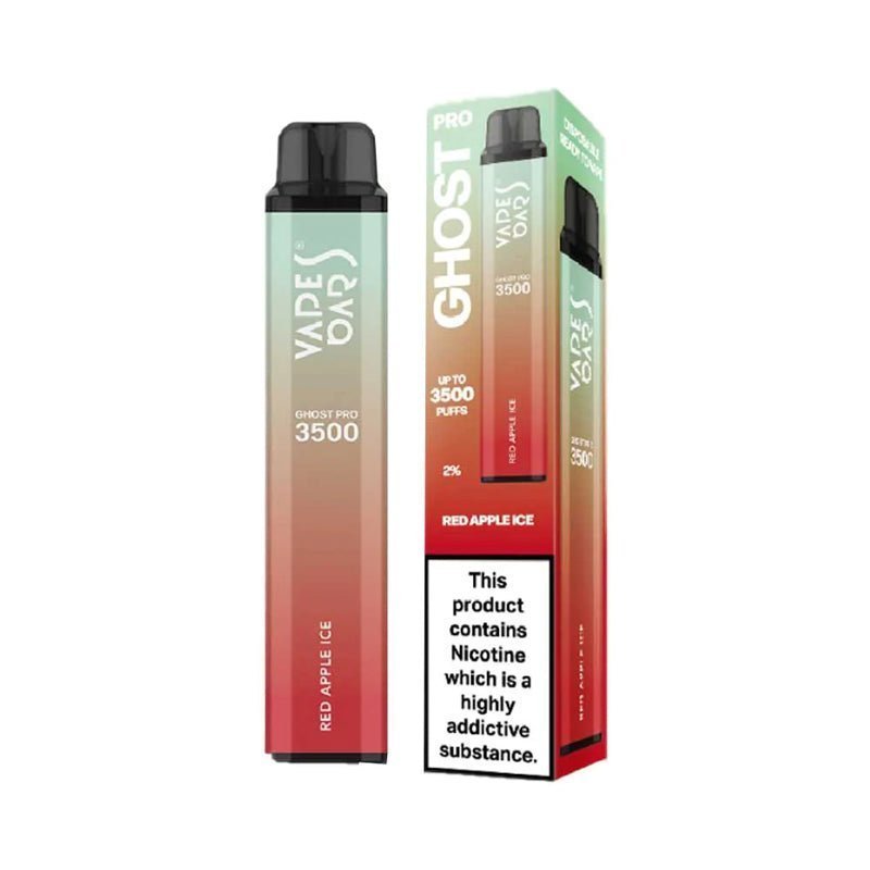 Vape Bar Ghost Pro 3500 Disposable Vape Pod Pen-Red Apple Ice-vapeukwholesale