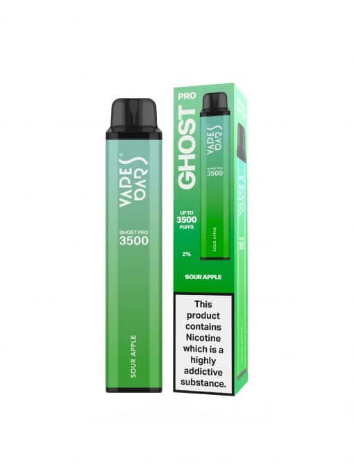 Vape Bar Ghost Pro 3500 Disposable Vape Pod Pen-Sour Apple-vapeukwholesale