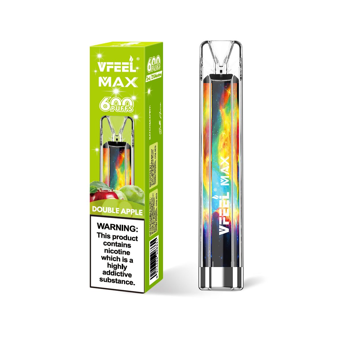 Vfeel Max 600 Puffs Disposable Vape Puff Bar - Box of 10