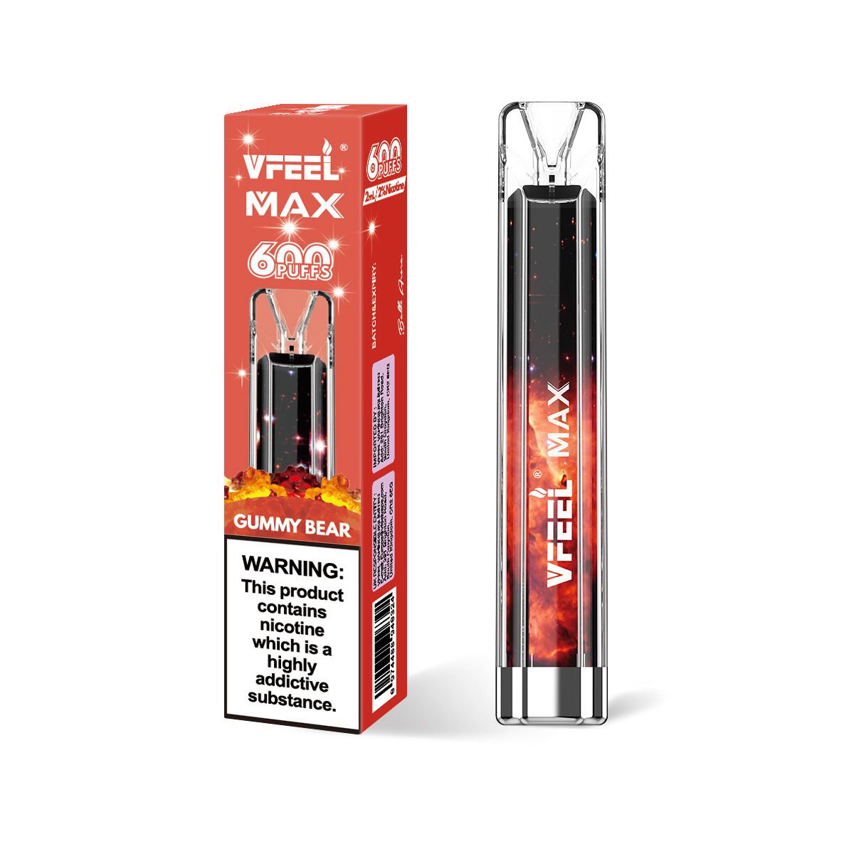 Vfeel Max - 600 Puffs Disposable Vape-Gummy Bear-vapeukwholesale