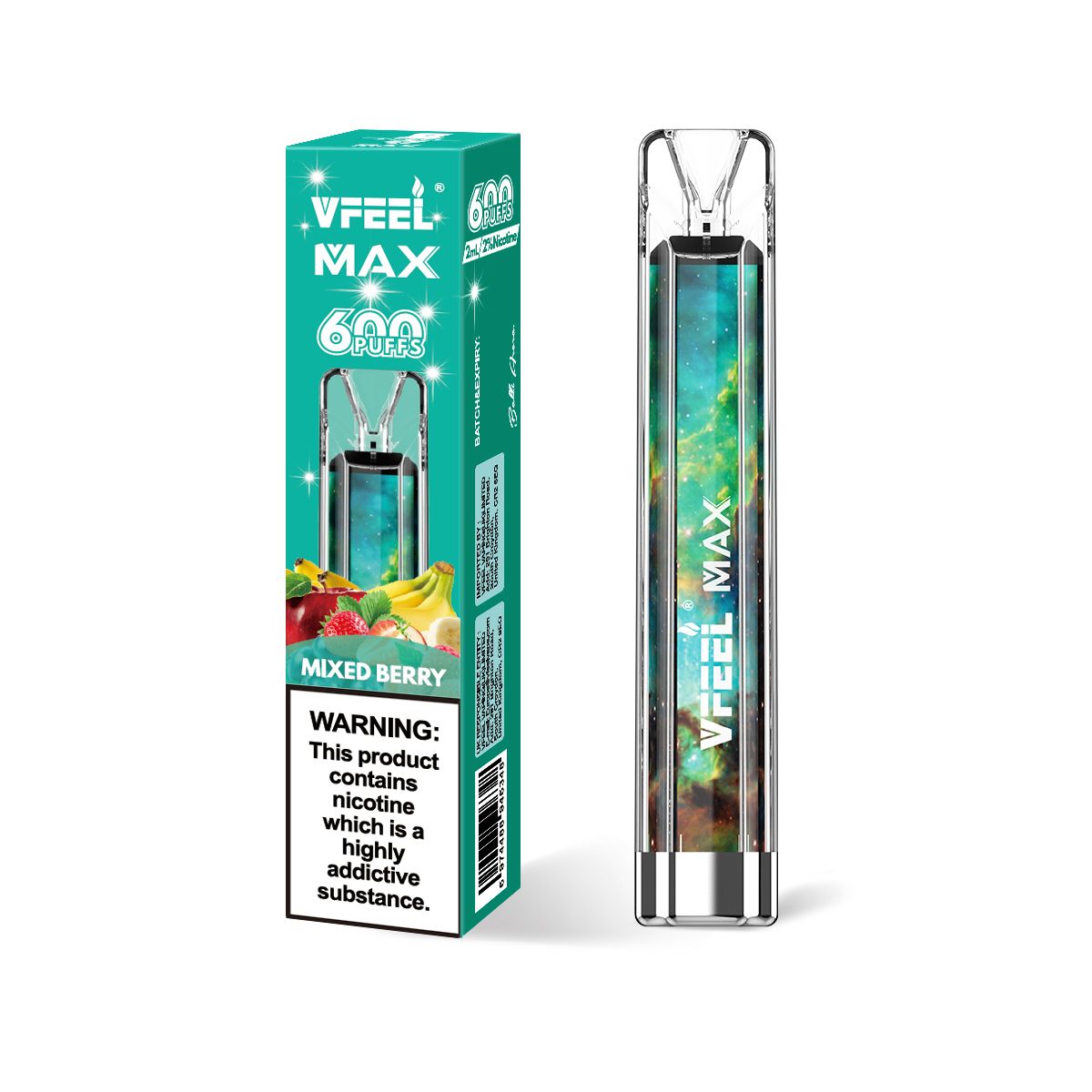 Vfeel Max - 600 Puffs Disposable Vape-Mixed Berry-vapeukwholesale