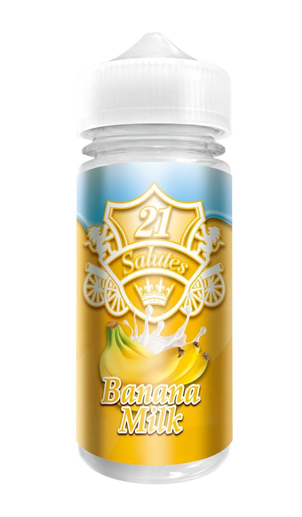 21 Salutes 100ml Shortfill-Banana Milk-vapeukwholesale