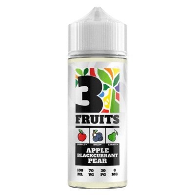 3 Fruits 100ml Shortfill-Apple Blackcurrant Pear-vapeukwholesale