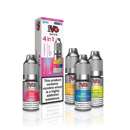 4 in 1 IVG Nic Salt 10ml E-liquids Pack of 10 | 4 Flavours-Special Edition-vapeukwholesale