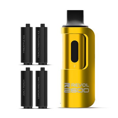 4 in 1 Revol 2600 Puffs Disposable Vape Pod Kit Box of 5-Pineapple Series-vapeukwholesale