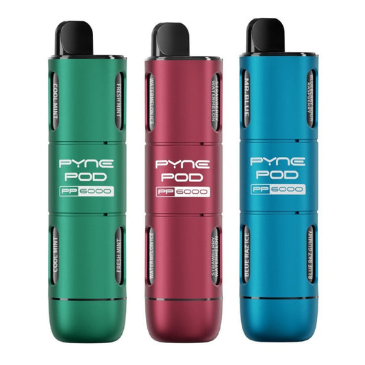 6 in 1 Pyne Pod  PP6000 Disposable Vape Pod Kit - Box of 5