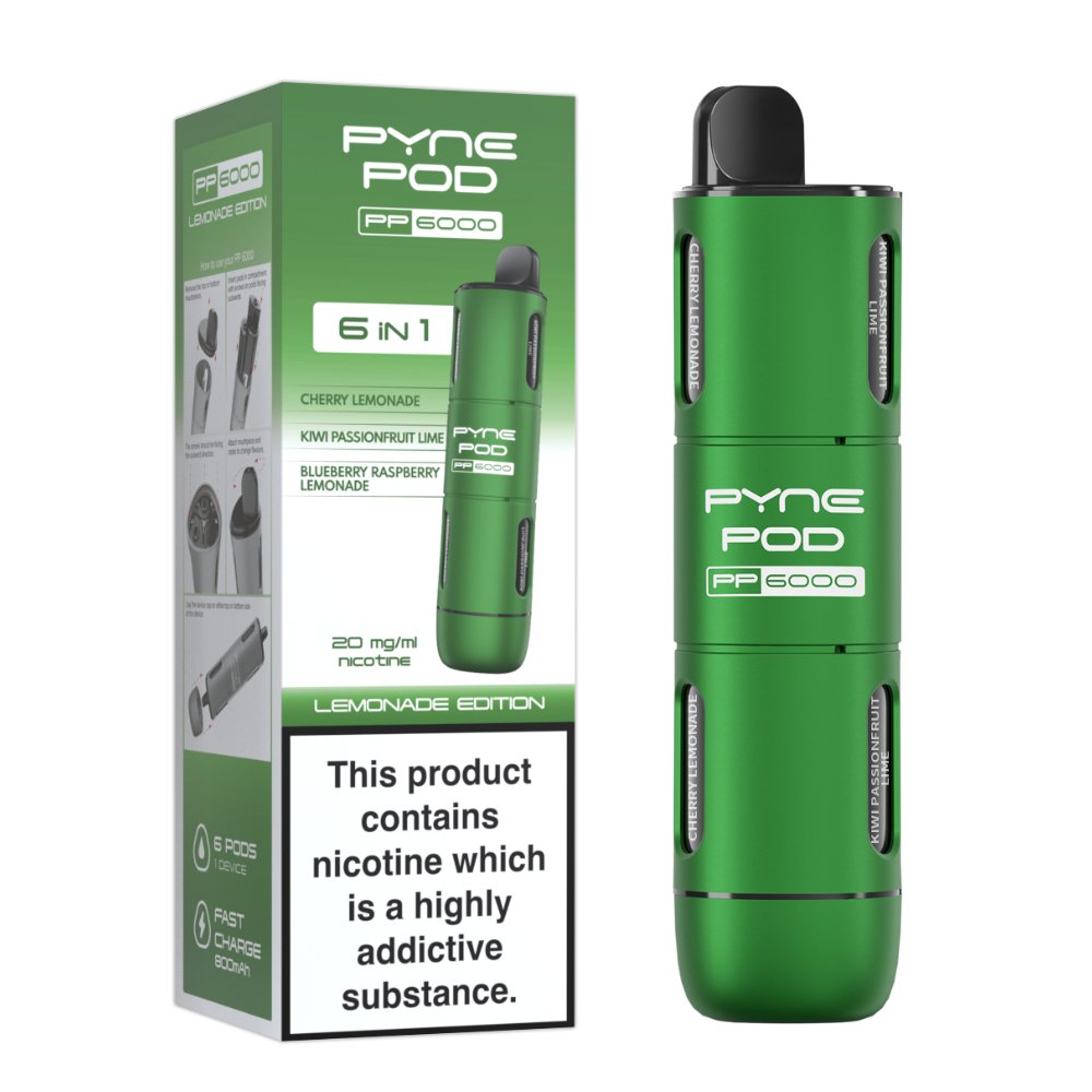 6 In 1 Pyne Pod PP6000 Disposable Vape Pod Kit (Box of 5) - Mcr Vape Distro