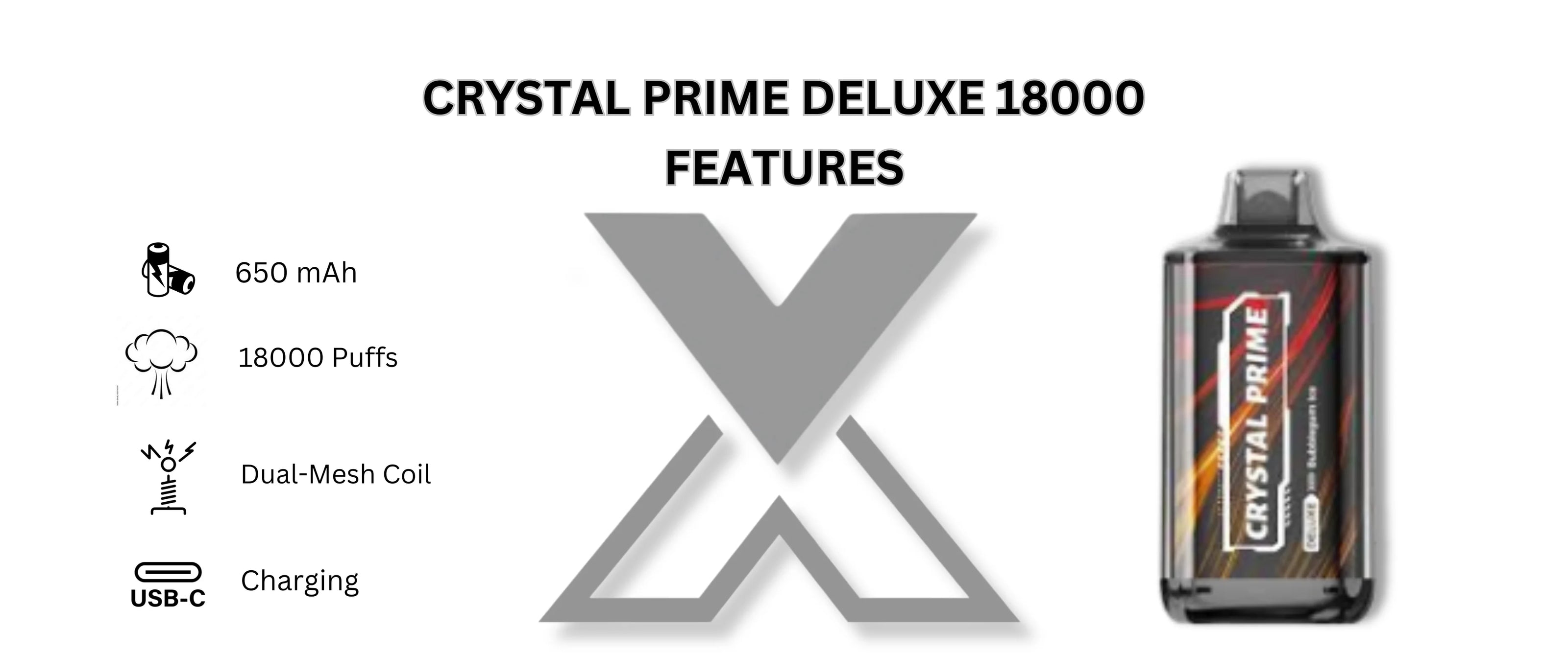 Crystal Prime Deluxe 18000 Features