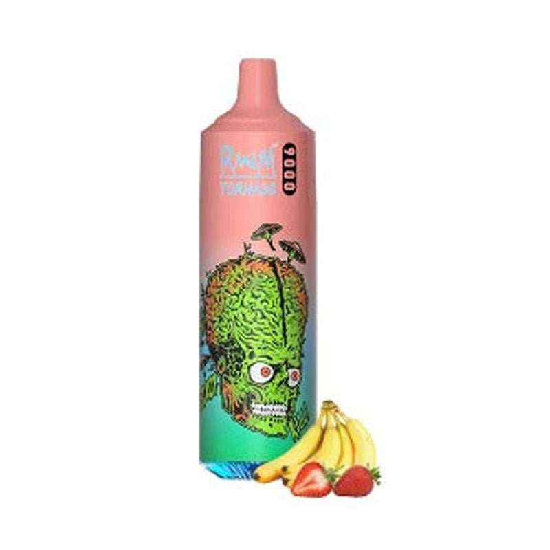 R and M Tornado 9000 Disposable Vape Pod Box of 10-Banana Custard-vapexwholesale