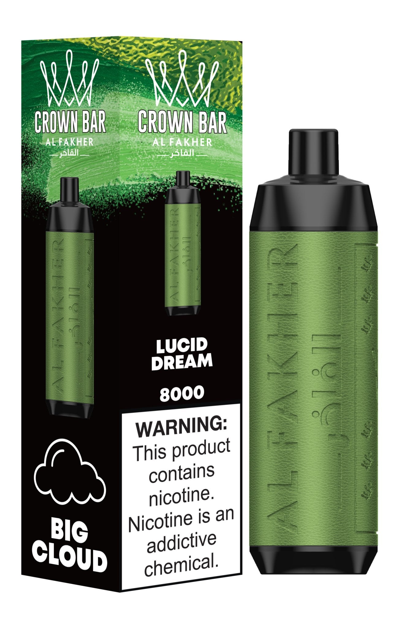 Al Fakher Crown Bar 8000 Puffs Disposable Vape Box of 10-Lucid Dream-vapeukwholesale