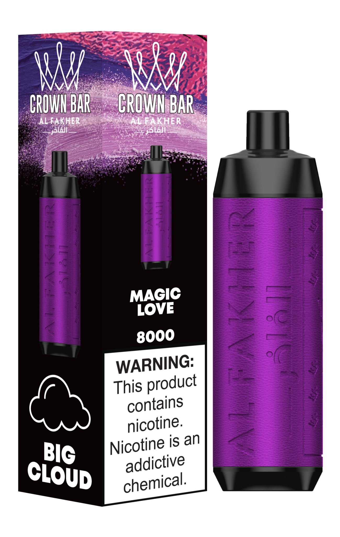 Al Fakher Crown Bar 8000 Puffs Disposable Vape Box of 10-Magic Love-vapeukwholesale