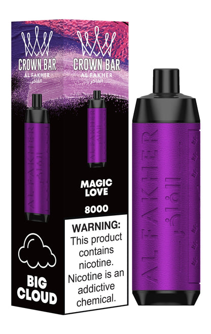 Al Fakher Crown Bar 8000 Puffs Disposable Vape Box of 10-Magic Love-vapeukwholesale